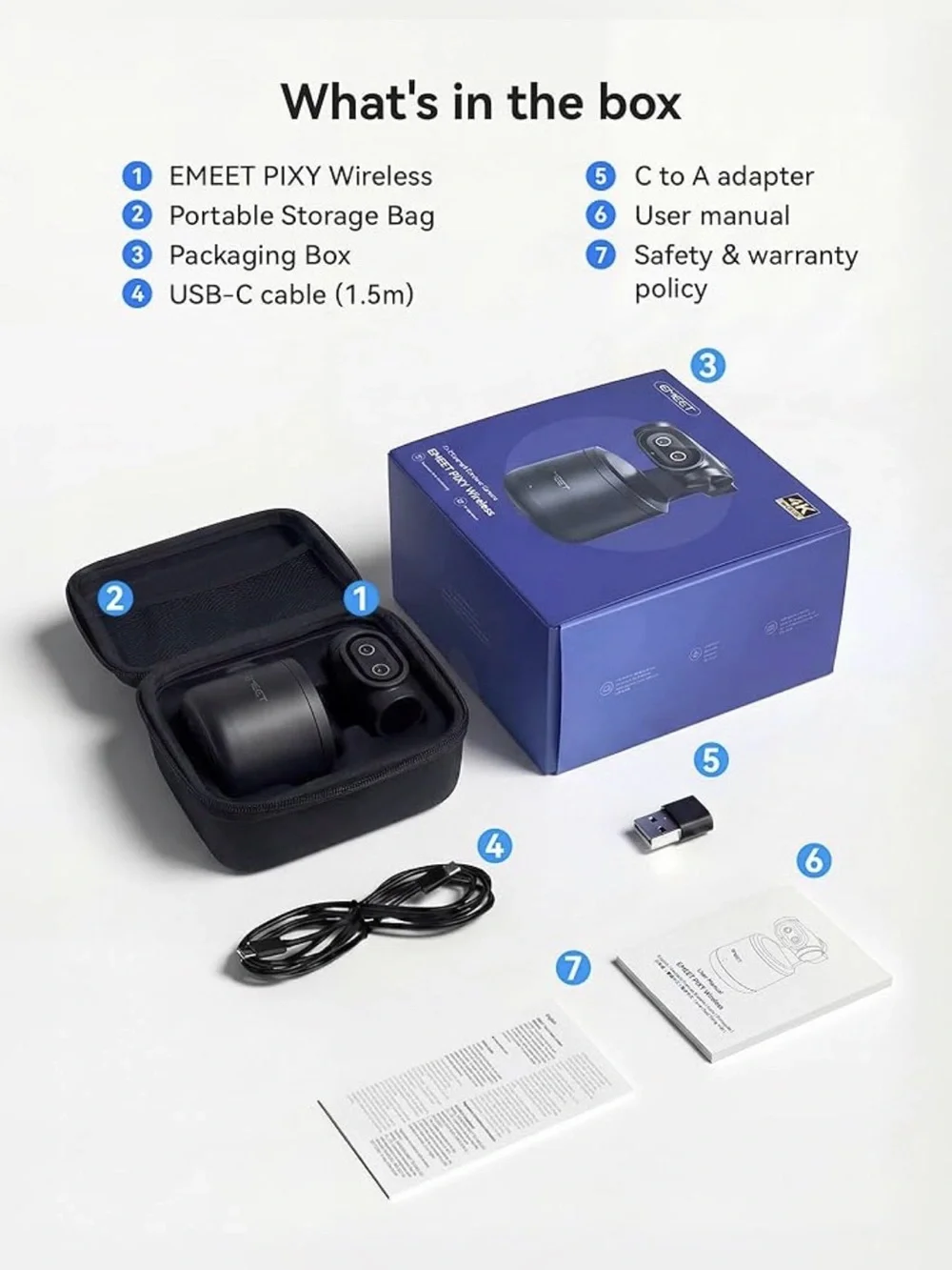 Wireless 4K UHD Dual-Lens AI Streaming Webcam with HDR & Auto-Tracking